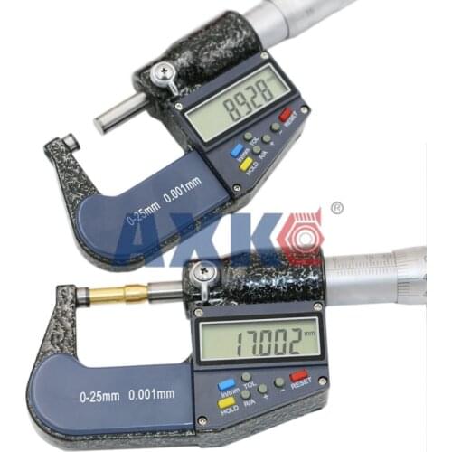 Digital Micrometer 0-25mm 0.001mm Metric/Inch Electronic Outside Micrometro Carbide Tip LT-109