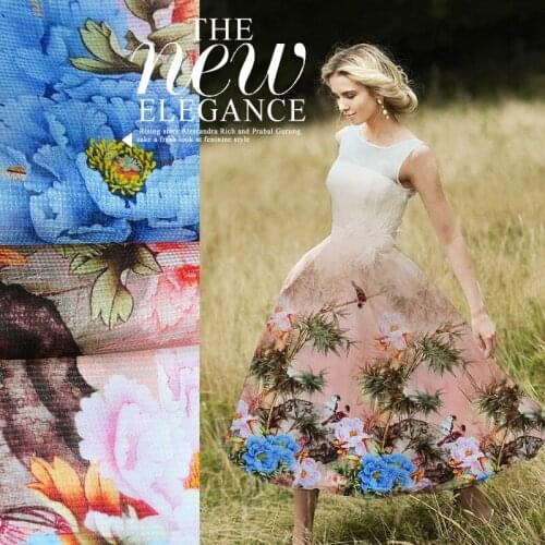 CNUM SO122 100% Natural Silk Organza/Blue Peony/Silk Fabric Grids/Width 1.48yd Thickness 12mm