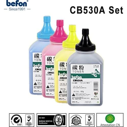 Befon color Toner Powder 530 531 532 533 CB530A CB531A CB532A CB533A CF410A 410 compatible for HP 2320 CM2320n 2022DN 2025N 2020
