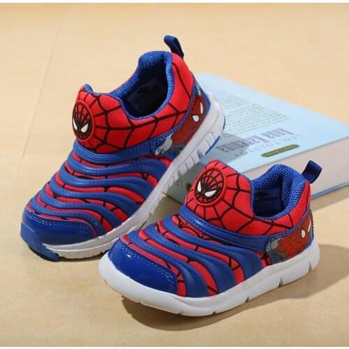 2021 Disney childrens cartoon spiderman Tennis shoes non-slip soft-sole casual sports shoes baby boys girls childrens shoes