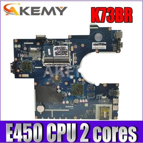 For Asus K73B K73BE X73B K73BR K73BY PBL70 LA-7323P Rev: 1A Laptop Motherboard Mainboard Card Logic Board W/ E450 CPU 2 cores