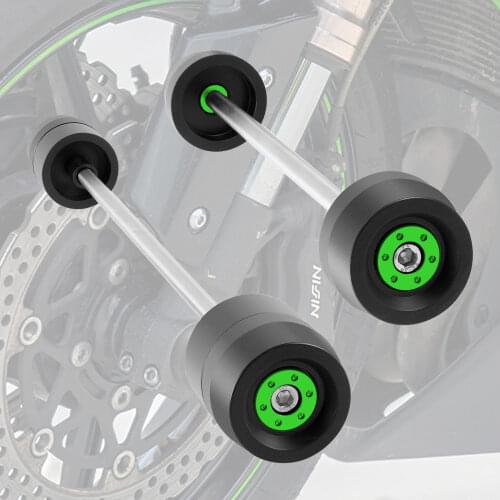 For Kawasaki ZX-6R ZX6R 09-18 Ninja636 13-18 ZX-10R ZX10R 11-18 Motorcycle Front/Rear Axle Fork Slider Wheel Protector