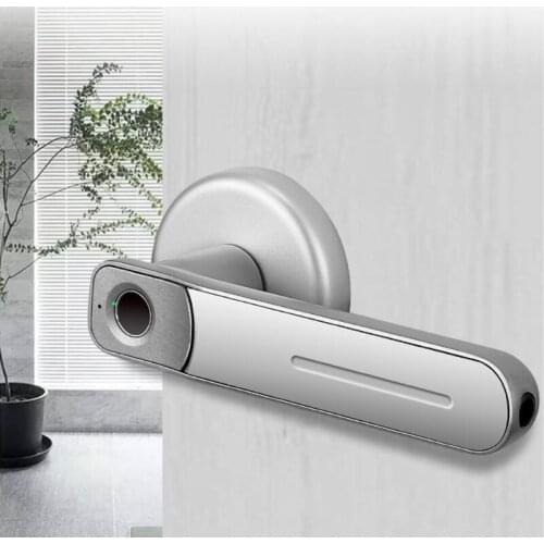 T3LB Fingerprint Door Lock Zinc Alloy Biometric Keyless Entry Door Handle Suitable for Apartment and Hotel