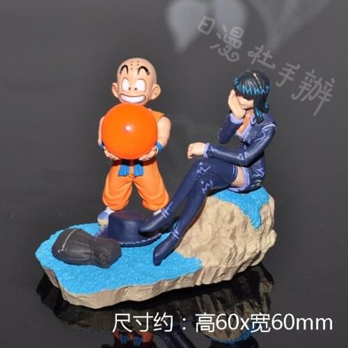 BANDAI Dragon Ball Action Figure Kuririn and Robin Scene Seven Star Big Egg Megahouse Model Decoration Toy