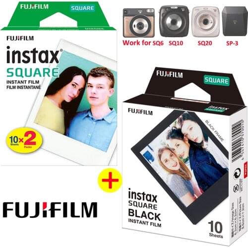 Fujifilm Instax Square Black Film + White Film Photo Paper For Instax SQ10 SQ6 SQ20 Instant Films Camera Share SP-3 Printer