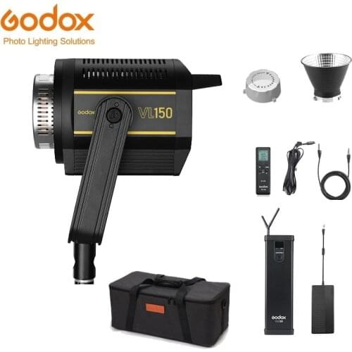 Godox VL150 COB LED Video Light 150Ws 5600K Bluetooth 2.4 Wireless with Bowens Reflector Mount CRI95+ Supports Smatphone APP