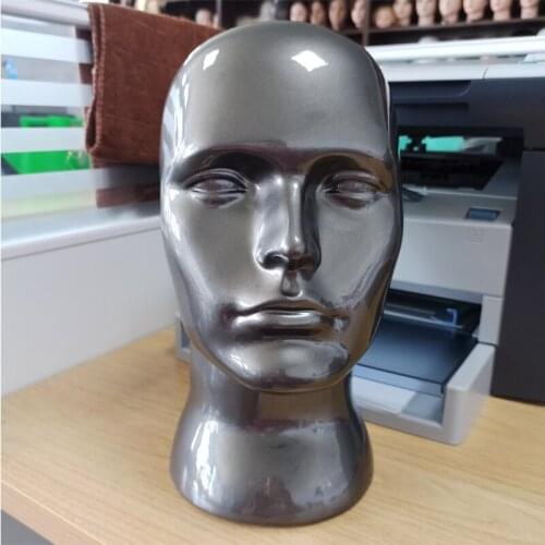 Hot Sale!! Black Color Male Head Mannequin Black Head Model On Sale