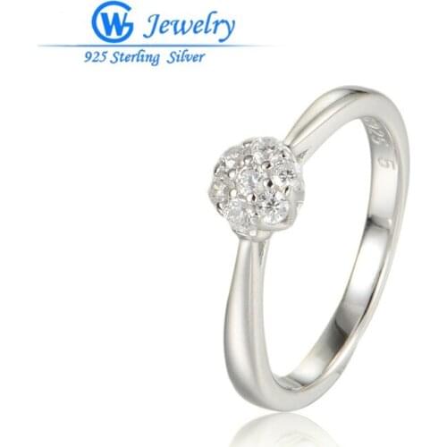 GW Fashion Jewelry Sparkling S925 Rings For Women Wedding Jewelry CZ Stone Zircon Engagement Rings mujer RIPY020H20
