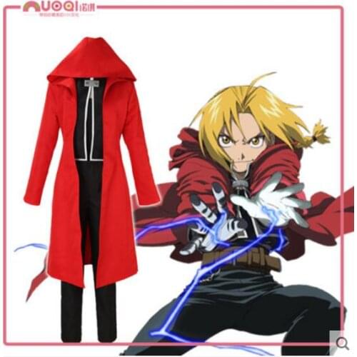 Hot Anime Fullmetal Alchemist COSPLAY Edward Elric COS Halloween Party cosplay Full set Costumes