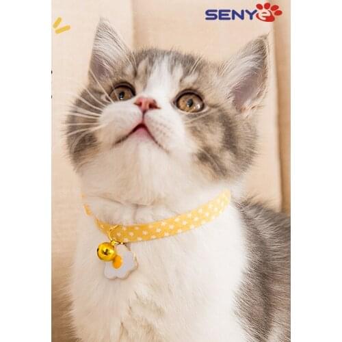 Cute Print Personalized Cat Collar Jewelry Bell Decoration Kitten Necklace Collar Supplies Leads Cat Accessories Animal Goods