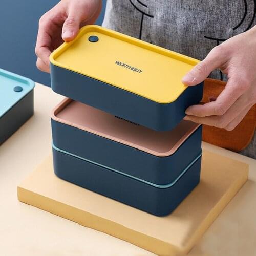 Fashion Japanese PP Lunch Box for Kids Microwave Plastic Food Container with Compartment Tableware Leak-Proof Bento Box Food Box
