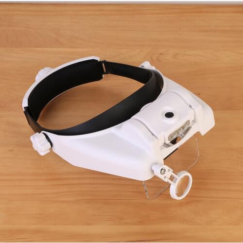 Multi-functional Magnifier Headband Loupe With 5 Replaceable Lenses Led Head Mounted Magnifying Glass Watchmaker Repair Tool