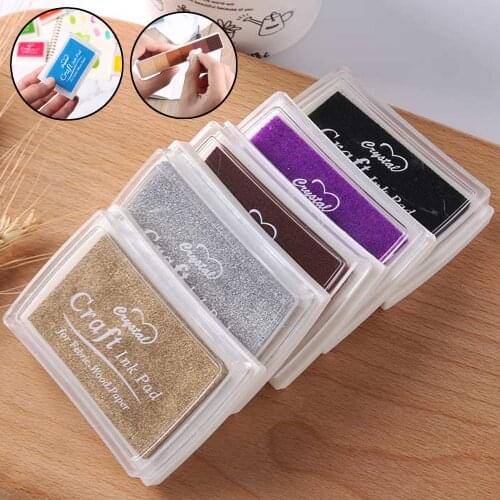 Non-Toxic Gradient Color Finger Print Colorful Oil Based Craft Ink Pad Rubber Stamps For Fabric Wood Paper Wedding DIY Supplies