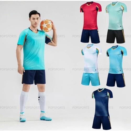 Survetement Football 2021 New Mens SoccerJerseys Set Training Uniform Team Blank Clothes Print Plus size