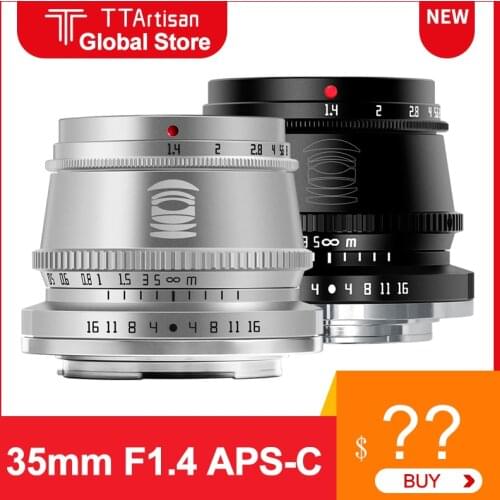 TTArtisan 35mm F1.4 APS-C MF Lens For Panasonic Olympus M4/3 Leica L mount for SONY E FUJI X Nikon Z Zfc Canon M Camera Lens