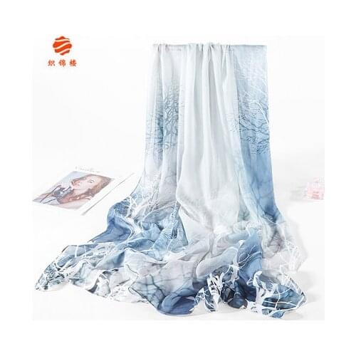 Brocade floor scarves female joker long knot in the spring and autumn dual-use shawl is prevented bask in silk scarf