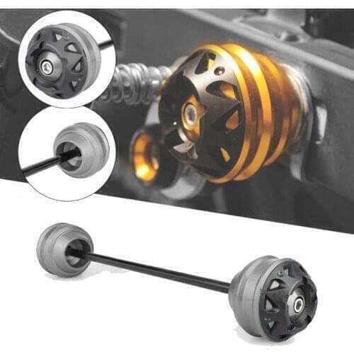 MTKRACING front and rear axle sliders fork wheel protection crash pad kit for BMW K1200S K1200R K1200GT K1200 K 1200 S R GT