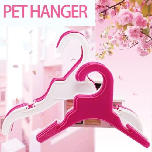 5pcs/lot Pet Clothes Plastic Hanger Solid Non-slip Puppy and Cat Coat Hanger Save-space Wordrobe Storage Pet Clothes Rack
