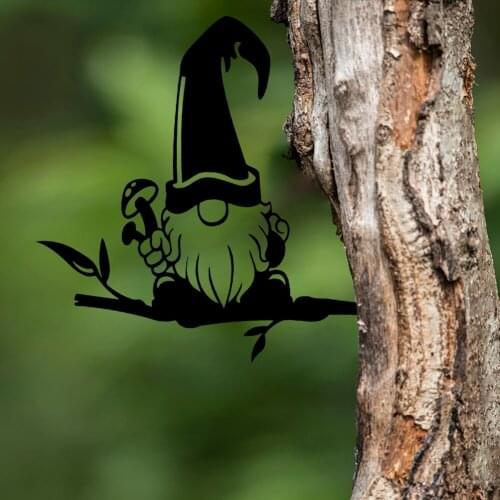 Hollow Metal Elves Insert Card Gardenning Lawn Branch Decoration Fairy Silhouette Art Outdoor Backyard Stakes Statue Craft