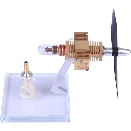 Propeller Aircraft Head Shape Stirling Pocket Engine Model Toy for Developing Intelligence Model Buiding