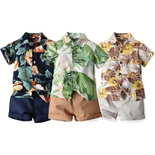 Kids Tales Summer Cotton Beach Short Sleeve Shirt + Shorts Kids Clothes For Children Clothing Set Boys Sets 7 Years 2pcs Overall