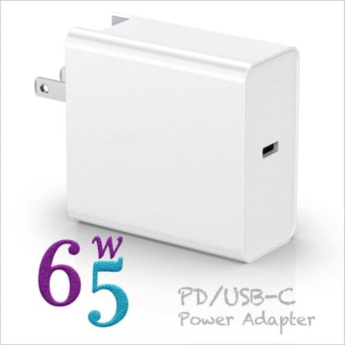 Single Port 65W PD Type-C Wall Charger PD/QC3.0 USB Charger Fast Charging For MacBook Pro/Air iPad Pro iPhone For Samsung Galaxy
