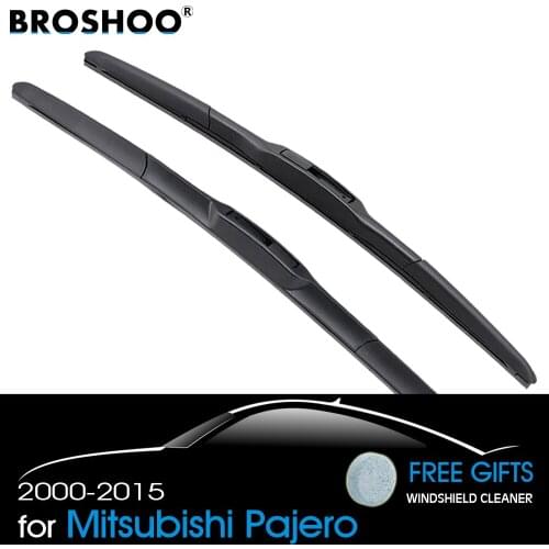 BROSHOO Auto Wipers Blade For Mitsubishi Pajero 2000 2001 2002 2003 2004 2005 2006 2007 2008 2009 2010 2011 2012 2013 2014 2015