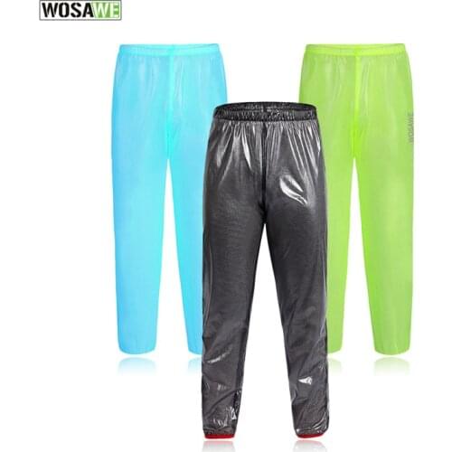 WOSAWE Outdoor Sport Rain Pants Cycling Bike Bicycle Running Waterproof Windproof Pants Trousers Super Light Running Riding Pant