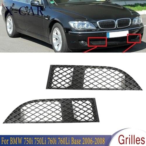 X-CAR Front Lower Bumper Grill Grilles Left Right for BMW 7 Series E65 E66 LCI 2005-2008 760I 760Li 750I 51117135563 51117135564
