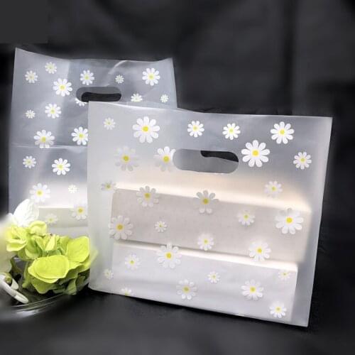 100pcs 18*25*10cm Lovely Floral Gift Bag Thicken Plastic Carry Bag Shopping bag