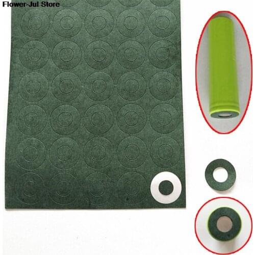 100pcs 18650 Li-ion Battery Insulation Gasket Barley Paper Battery Pack Cell Insulating Glue Patch Electrode Insulated Pads