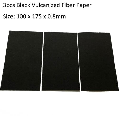 3pcs Black Vulcanized Fibre Fiber Billiard Paper Fish Paper and Knife Paper (100 x 175 x 0.8mm)