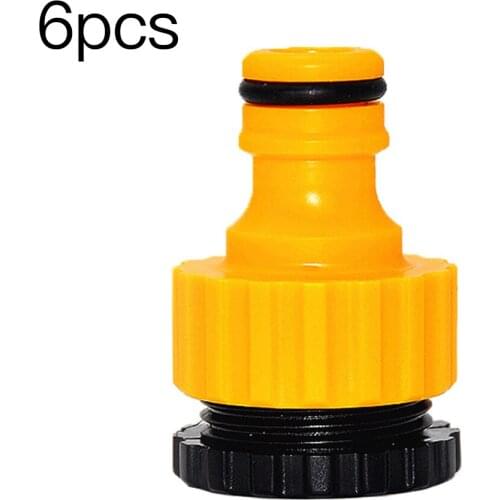 6pcs Quick Tap Water Connector Adapter Fast Coupling Adaptor Drip Tape 3/4"and 1/2" Barbed Irrigation Hose Connector Garden Tool