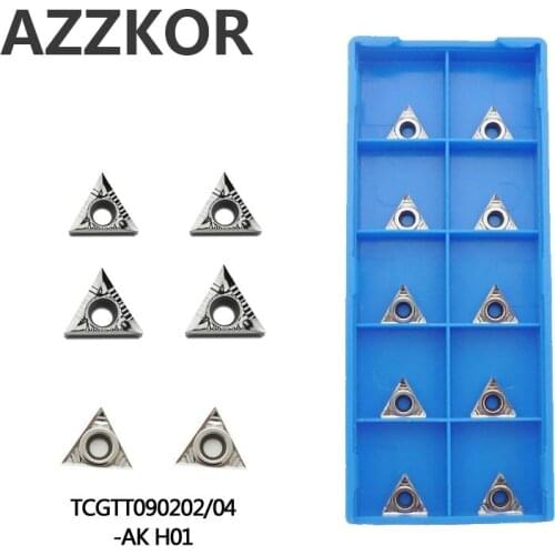 Aluminum Inserts TCGT090204 AK H01 Cutters Cnc Lathe For Metal Turning Tool Machining Center Copper Carbide Inserts TCGT090202