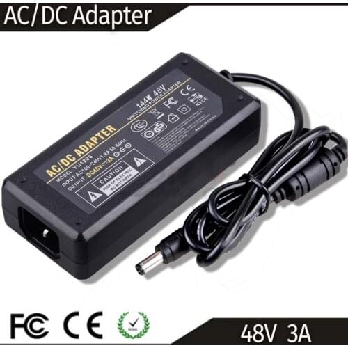 Free Shipping STOCKED 48V power supply 1A/2A/3A dc charger 48W universal adapter switching 48v inverter for POE