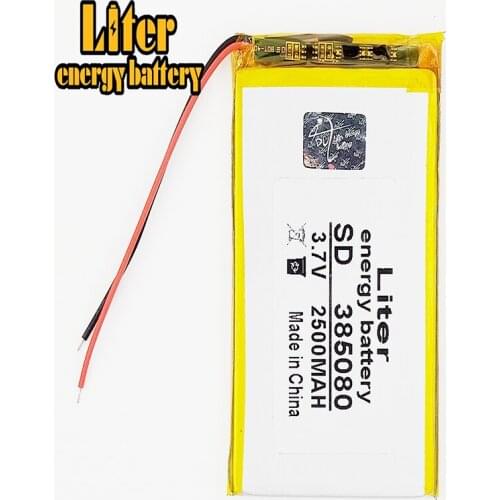 BIHUADE 3.7V,2500mAH,385080 Polymer lithium ion / Li-ion battery for TOY,POWER BANK,GPS,mp3,mp4,cell phone,speaker