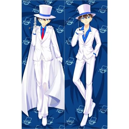Detective Conan KID Kaitou Kiddo Kid the Phantom Thief Case Closed Cosplay Dakimakura Pillow Case Hugging Body Prop