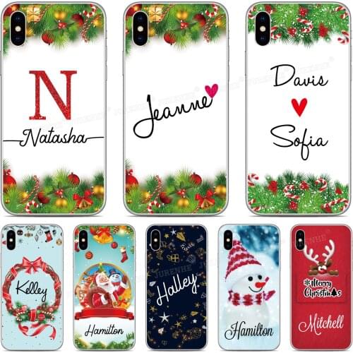 Custom Christmas Name Case For OPPO Realme X50 5 6 Find X2 Reno A Ace 3 Pro A92S A91 F15 A52 A72 AX7 A5S A31 A8 A9 A5 2020 Cover