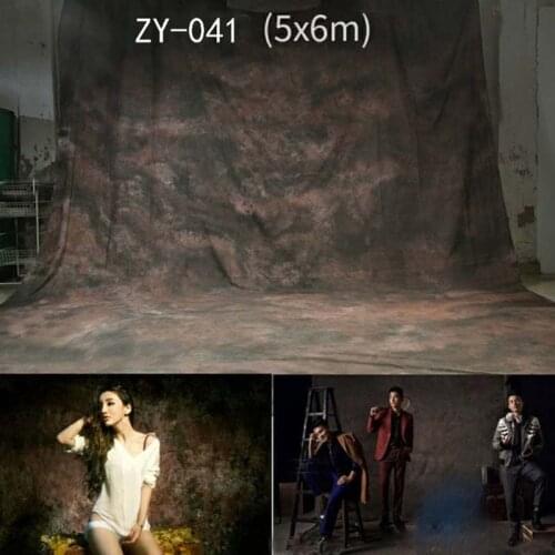 DAWNKNOW 5x6M Large Size Pro Tie-Dyed Brown Muslin Photography Background Backdrop Family Photocall Wedding Group Photo Studio