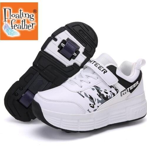 Kids roller skates shoes for toddler boy girl children tennis sneakers with wheels kids boys girls rollers skate shoes