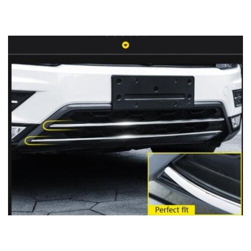 For 2017-2021 Tiguan L bottom front bumper molding racing grill trim cover A