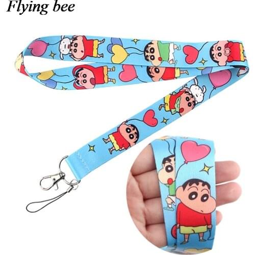 Flyingbee Keychain Cartoon Cute Phone Lanyard Women Fashion Strap Neck Lanyards for ID Card Phone Keys X0647