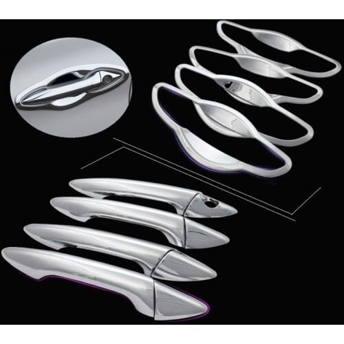 FUNDUOO For Hyundai Elantra 2012 2013 2014 2015 2016 New Chrome Car Door Handle Cover + Cup Bowl Trim Sticker Car Styling