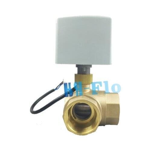 HSH-Flo 3/4" DN20 220VAC 3 Way Brass Motorized Ball Valve, Electrical Valve