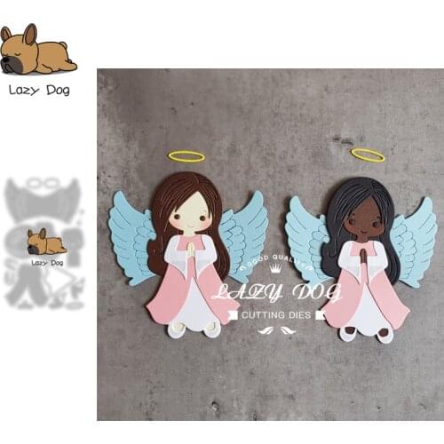 Angel Girl Metal Cutting Dies Scrapbooking Stencil DIY Mold Knife Craft Embossing Die Cuts Card Making New Dies For 2021