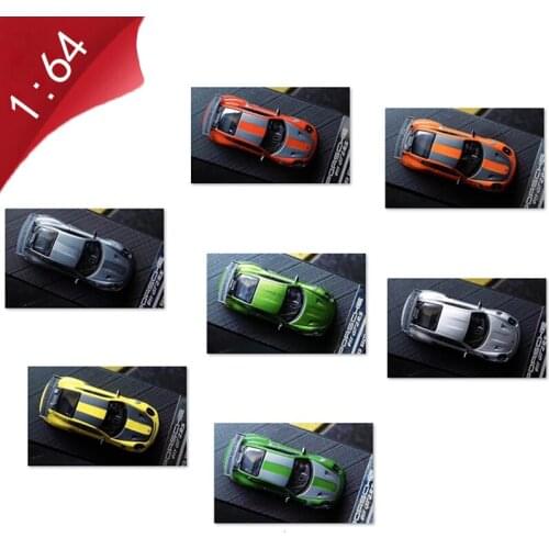 1:64 scale alloy diecast metal die-cast vehicle 911GT RS super sports car model adult child boy for toy collection gift display