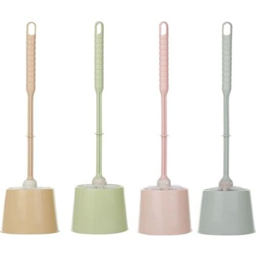 Bathroom Toilet Brush Holder Set Long Handle Cleaner Kitchen Cleaning Tool Household Accessories Bathroom Hardware With Base