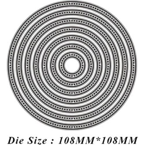 Round Shaped Set Metal Cutting Dies for diy Scrapbooking Photo Album Decorative Embossing PaperCard Crafts Die 2020