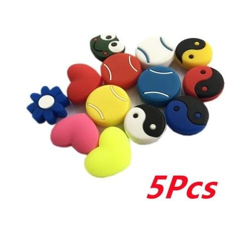 New 5pcs/lot Tennis Racket Damper Shock Absorber To Reduce Tenis Racquet Vibration Dampeners Raqueta Tennis Staff Accessories