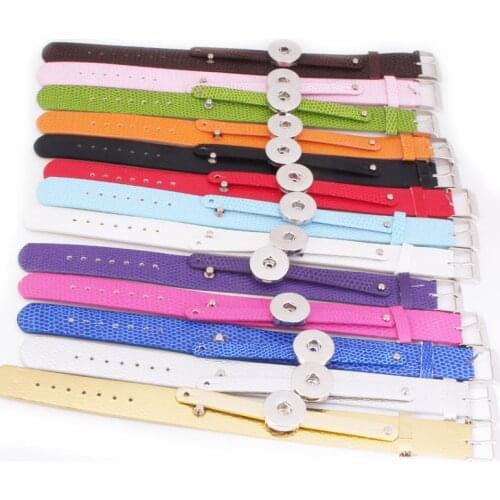 New Snap Jewelry Handmade Braided Leather Snap Bracelet Bangles Fit 18MM 20MM Snap Buttons Bracelet For Women DIY Jewelry